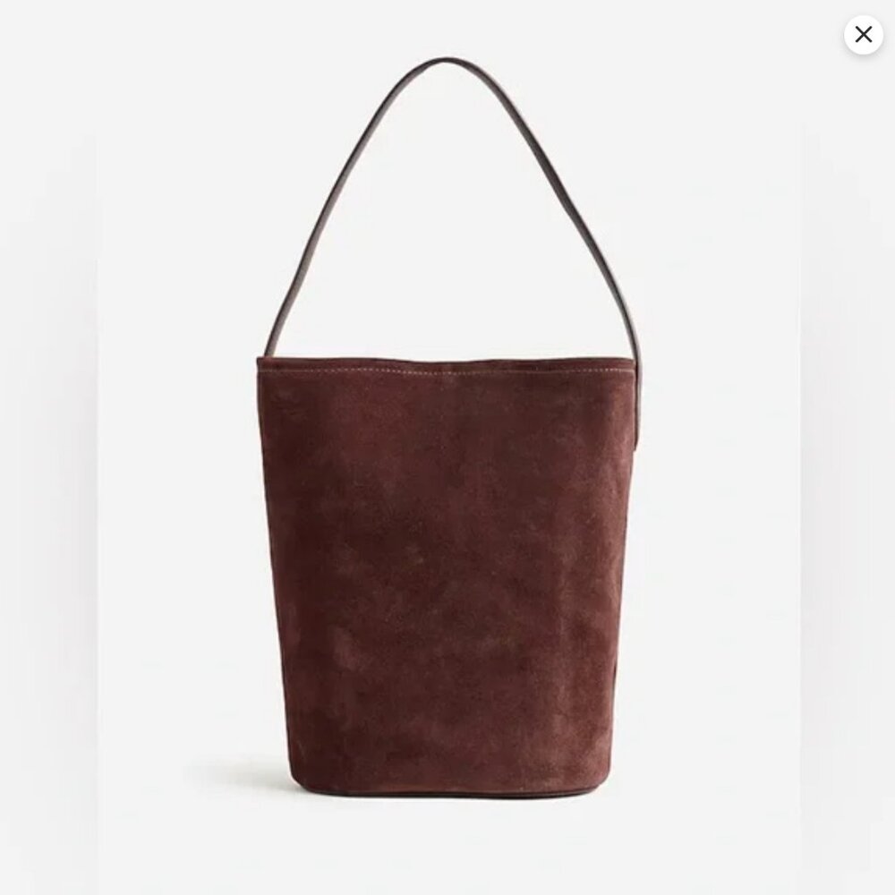 JCREW Berkeley Bucket Bag in Leather and Suede